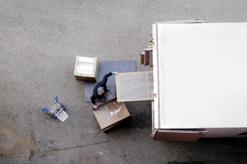 Bulky waste collection truck in Tadworth neighborhood