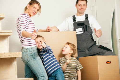 Resident preparing furniture for bulky waste pickup